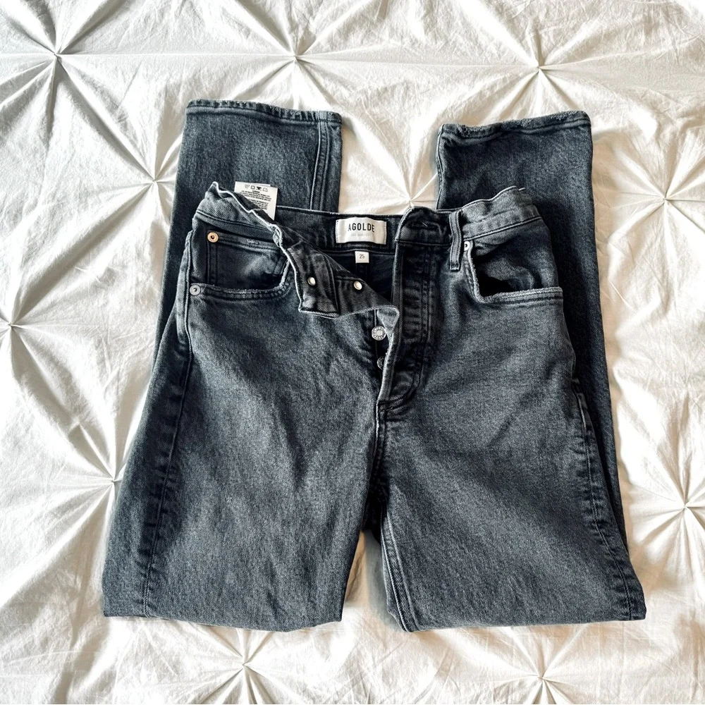 Agolde Riley High Rise Straight Jeans - Picture 10 of 11